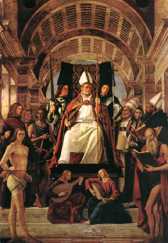 VIVARINI, family of painters Altarpiece of St Ambrose er France oil painting art